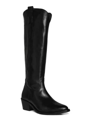 High Leather Boots Black