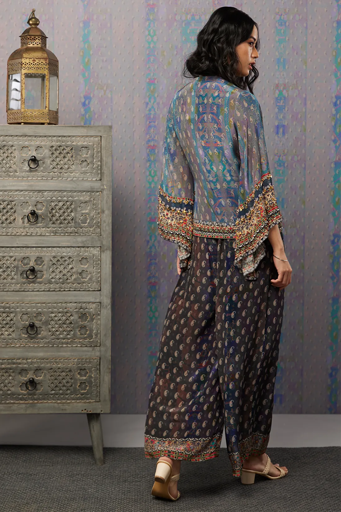Ikaya embroidered angarkha set