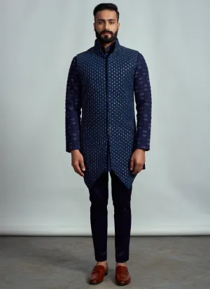 Indigo Long Bundi Set