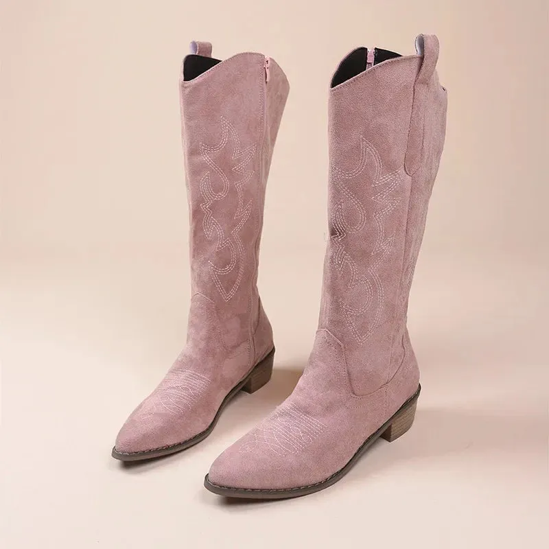 Ivy™ - Embroidered Western Cowboy Boots