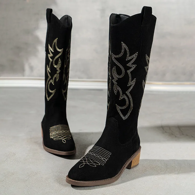Ivy™ - Embroidered Western Cowboy Boots