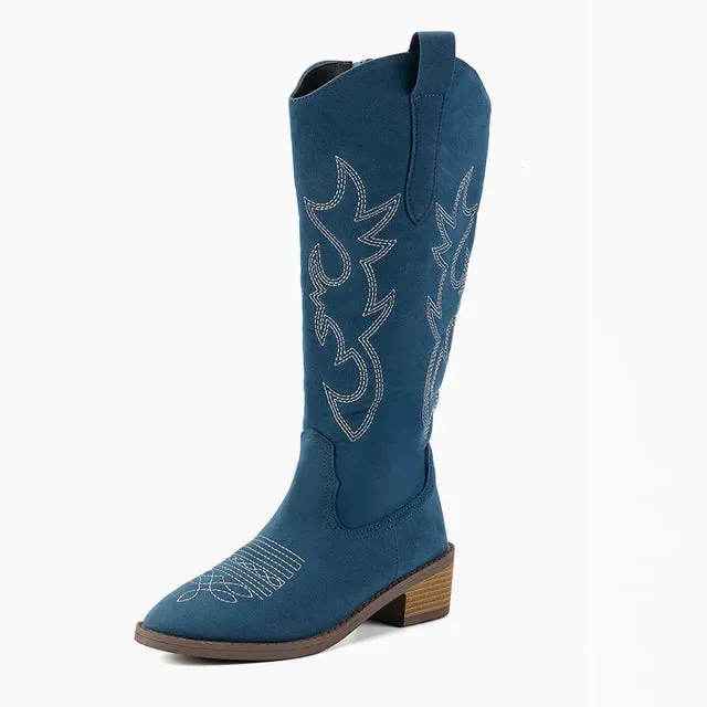 Ivy™ - Embroidered Western Cowboy Boots