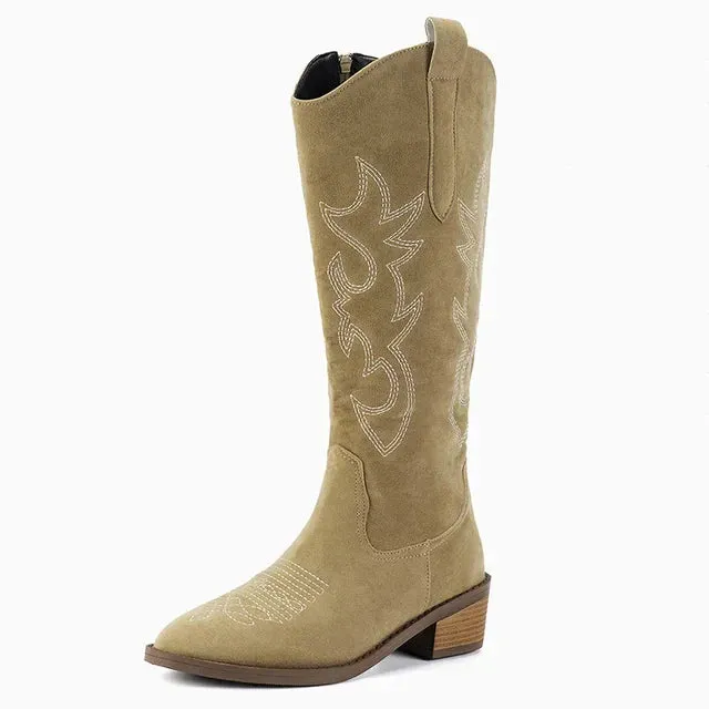 Ivy™ - Embroidered Western Cowboy Boots
