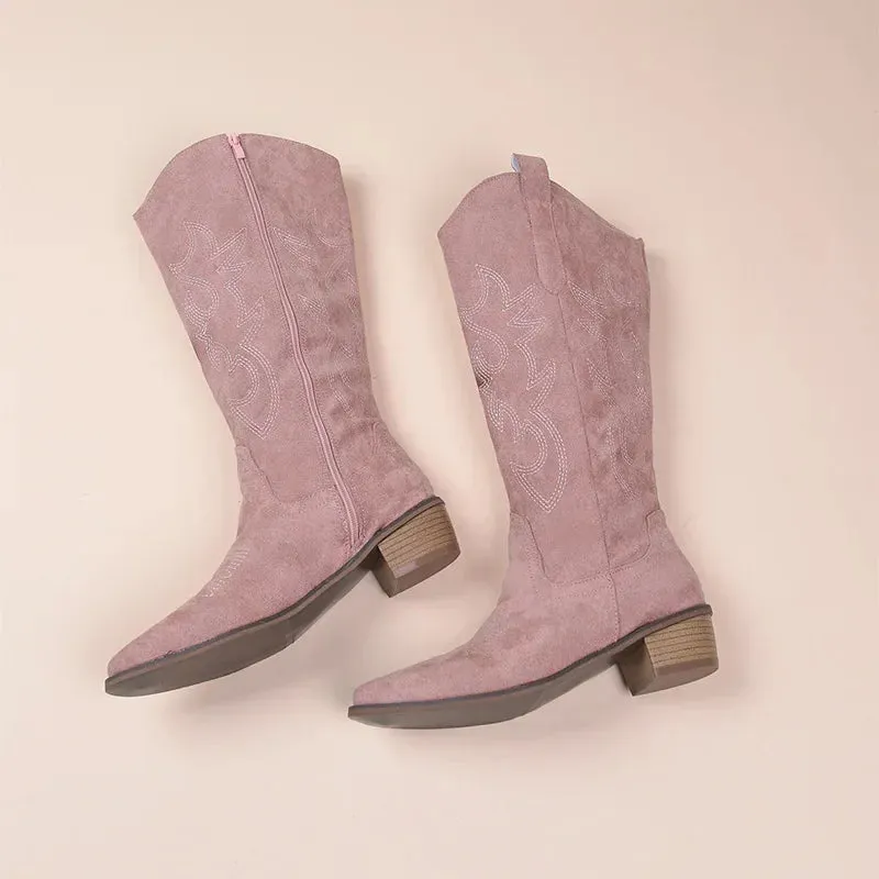Ivy™ - Embroidered Western Cowboy Boots