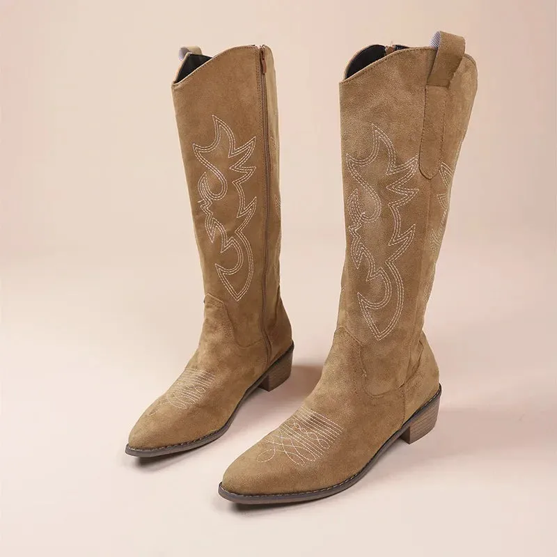 Ivy™ - Embroidered Western Cowboy Boots