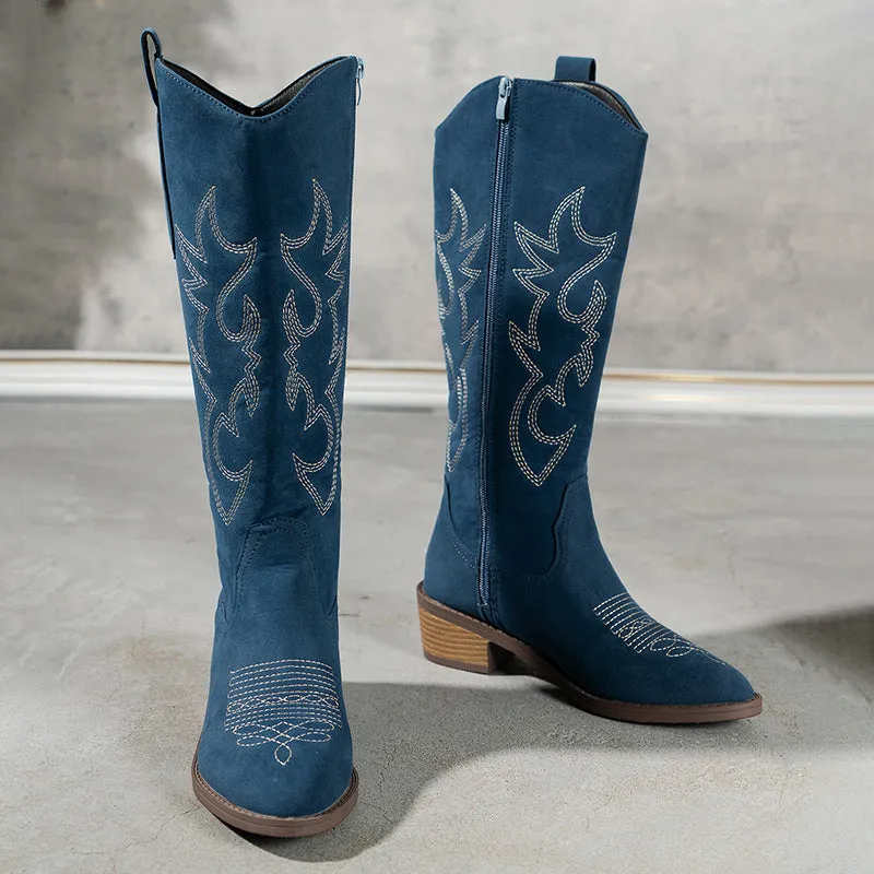 Ivy™ - Embroidered Western Cowboy Boots