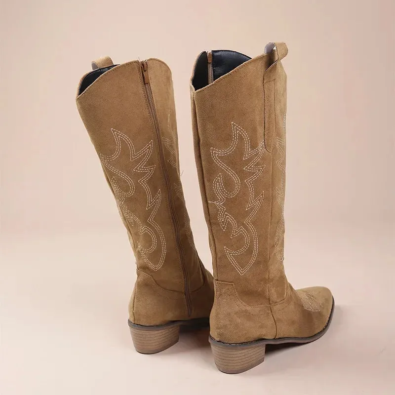 Ivy™ - Embroidered Western Cowboy Boots