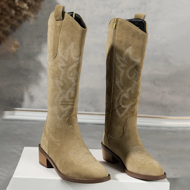 Ivy™ - Embroidered Western Cowboy Boots