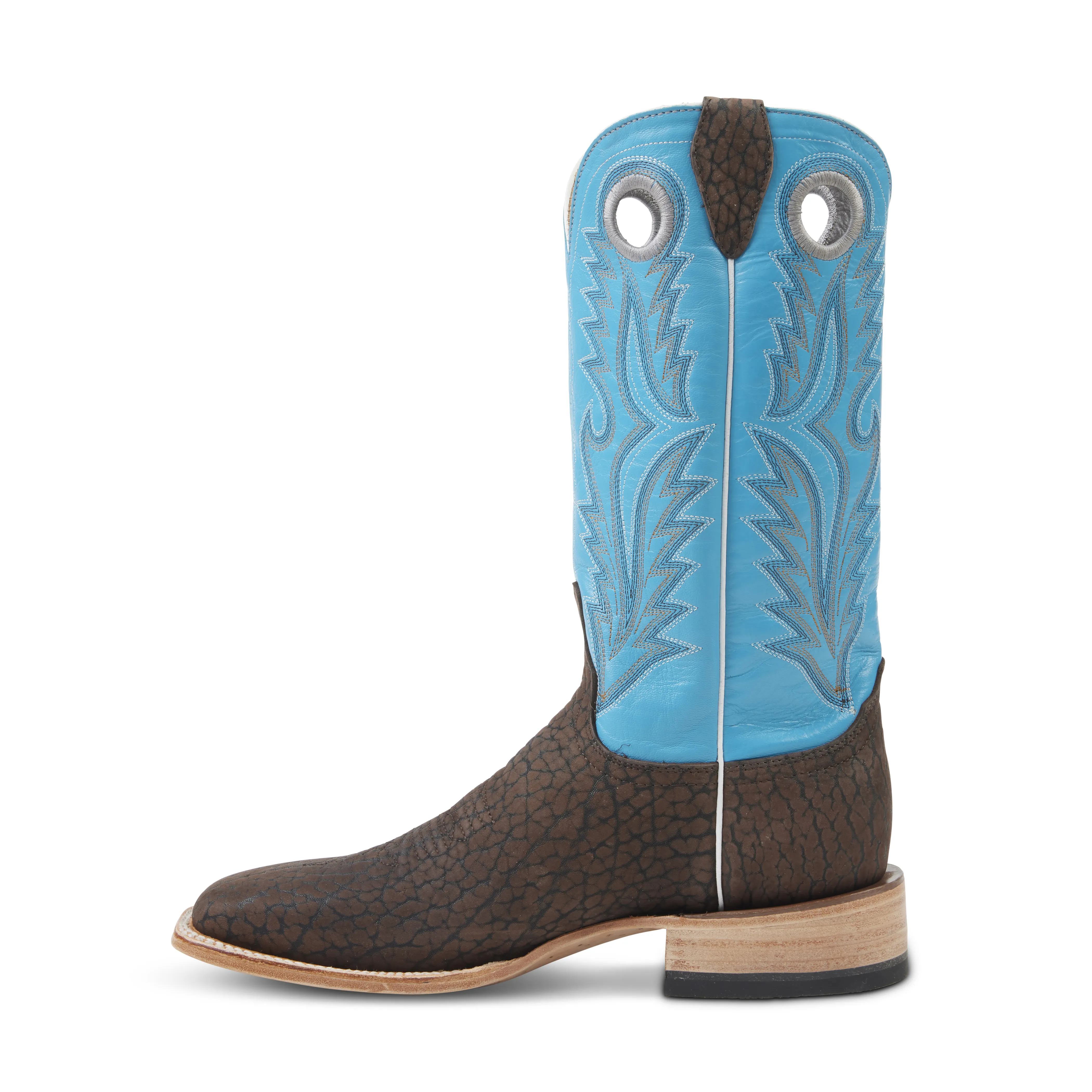 Joaquin - Square Toe - Chocolate & Blue