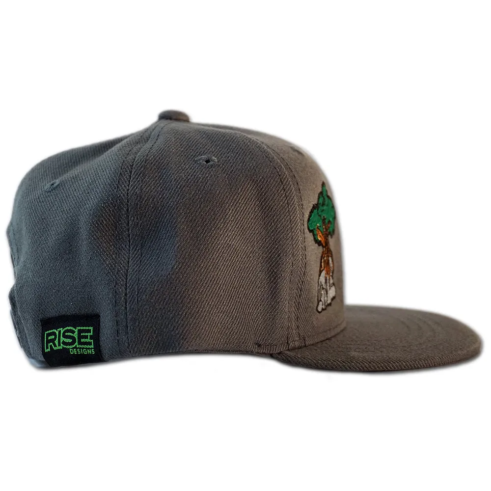 Juniper Tree - Youth Snapback Hat - Charcoal Grey