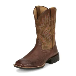 Justin Men's Conroe Distressed Brown Ostrich Western Boots