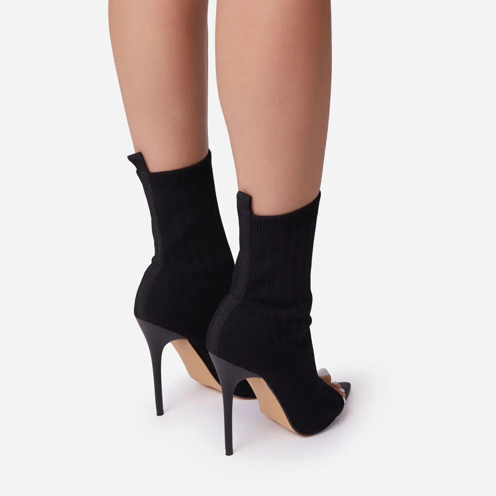 Knitted Peep Toe Booties