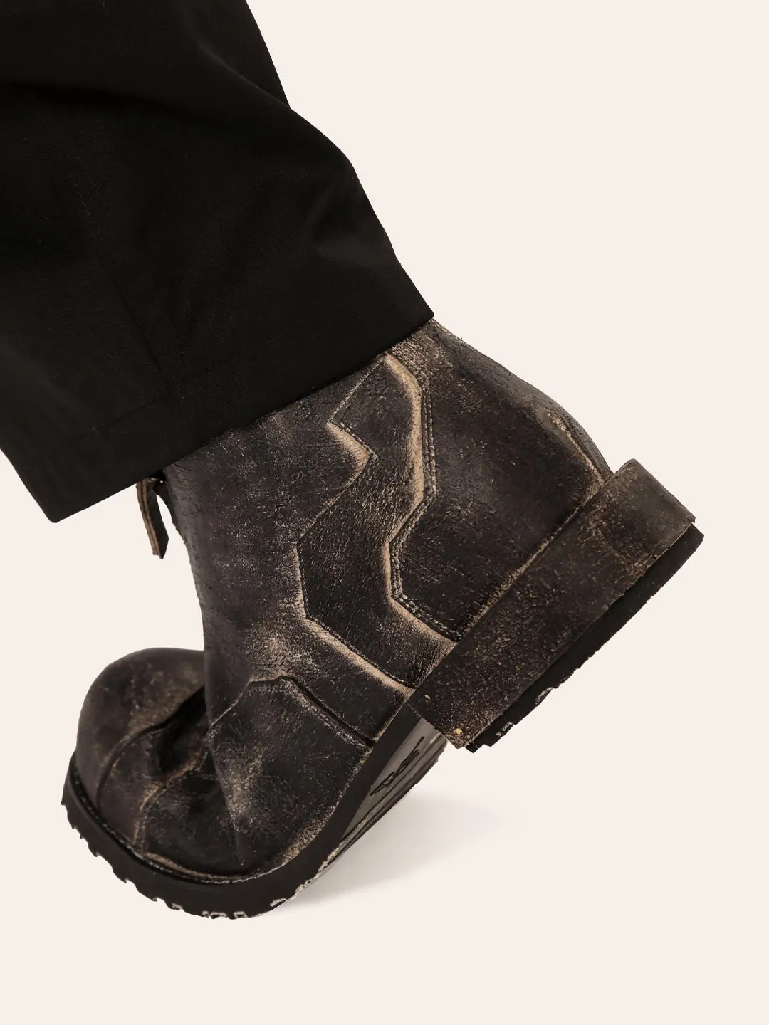Lace-free zipper mid-cut men's and women's work boots