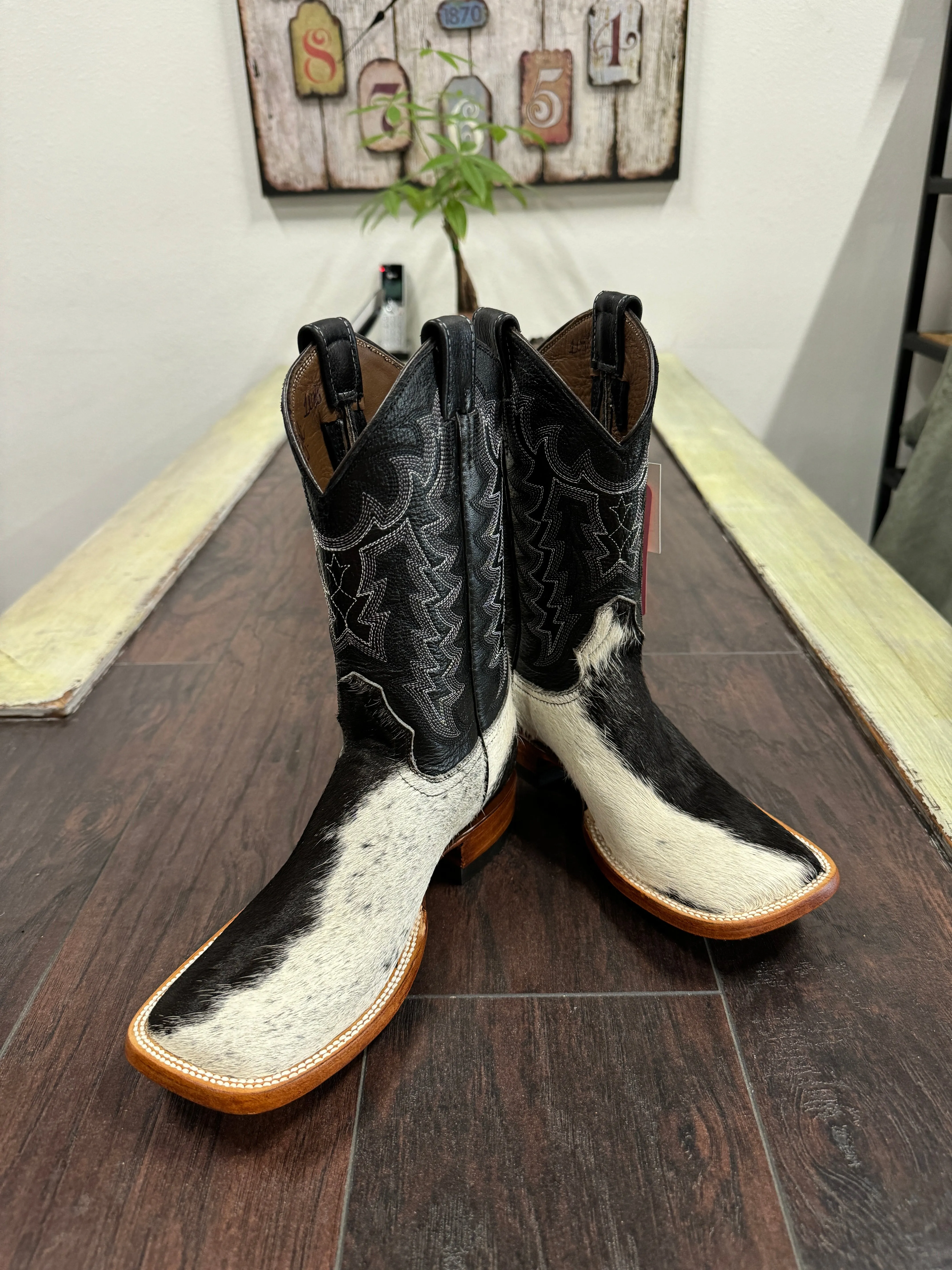 Ladies Cowhide-Bl/Wh