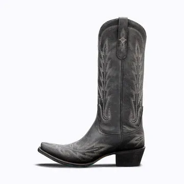 Lane Lexington Distressed Jet Black Boots
