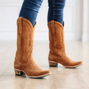 Lane Lexington Western Boots in Toffee Suede