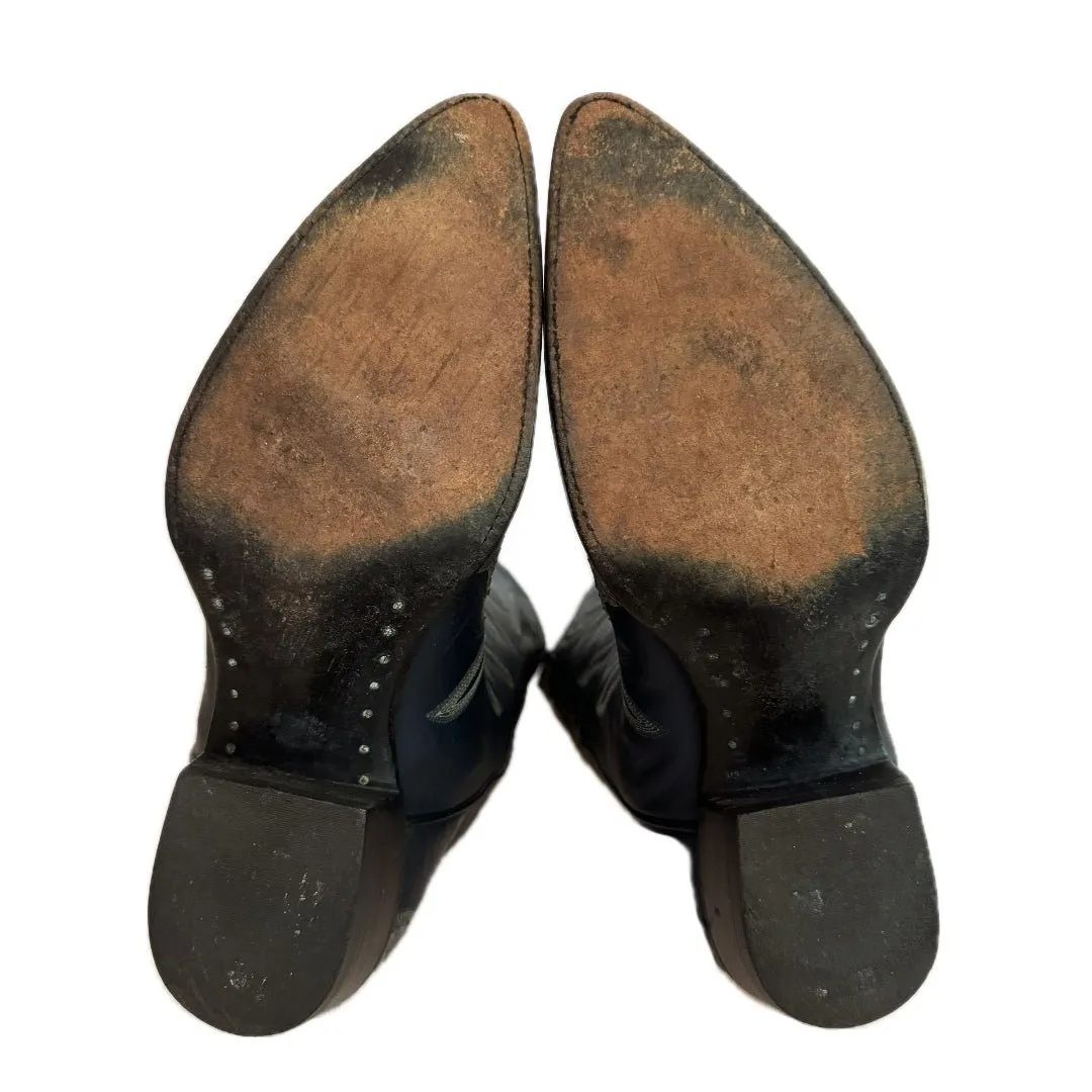 LARRY MAHAN Vintage Snakeskin Exotic Triad Cowboy Boots