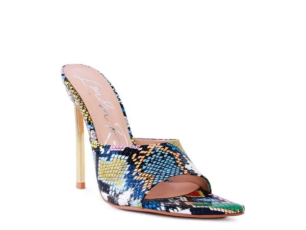 London Rag BOTTOMS UP Pointed High Heel Sandal