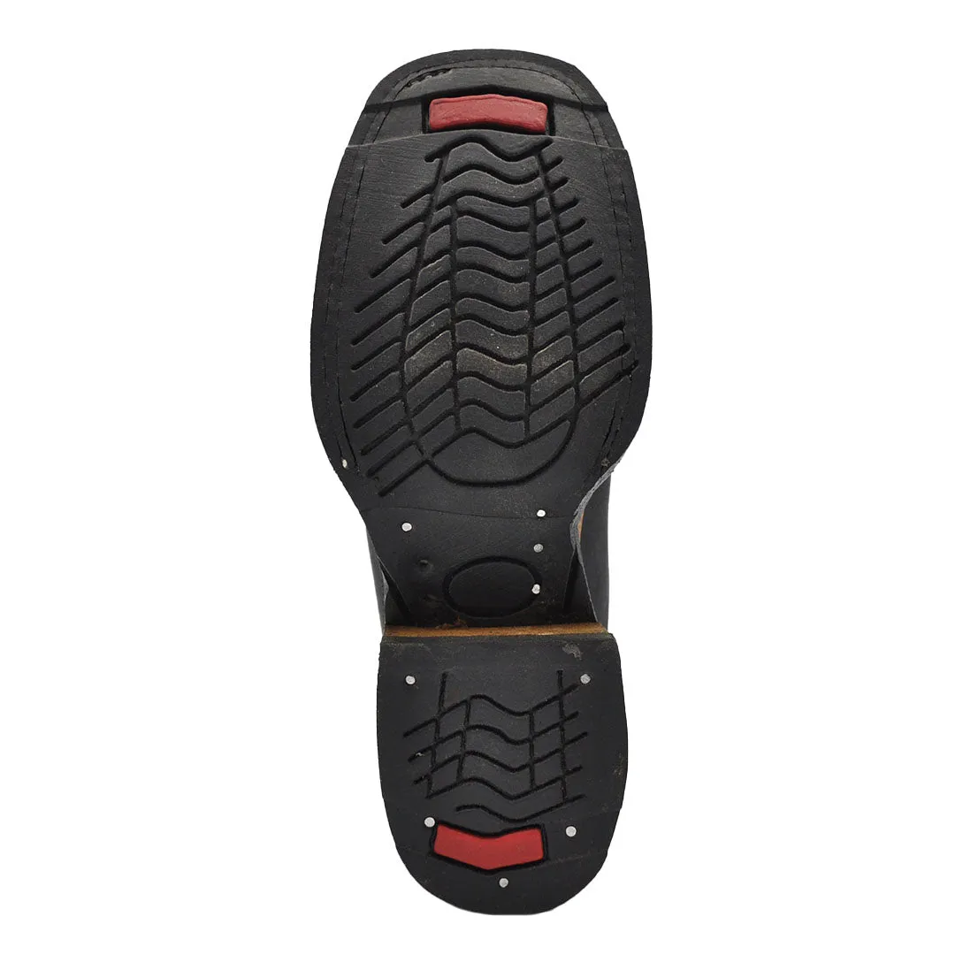 Luma Youth Kid's Bulldog Rodeo Square Toe Black Western Boots