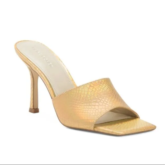 Marc Fisher Metallic Heeled Slides