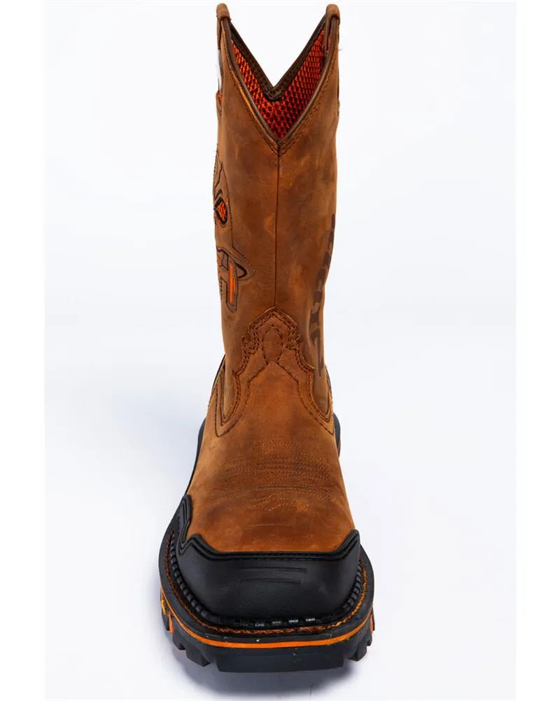 Men's Handmade Pattern Embroidered Low Heel  Boots
