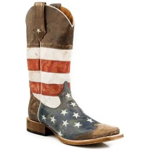 Men's Roper American West Boots Handcrafted Brown
