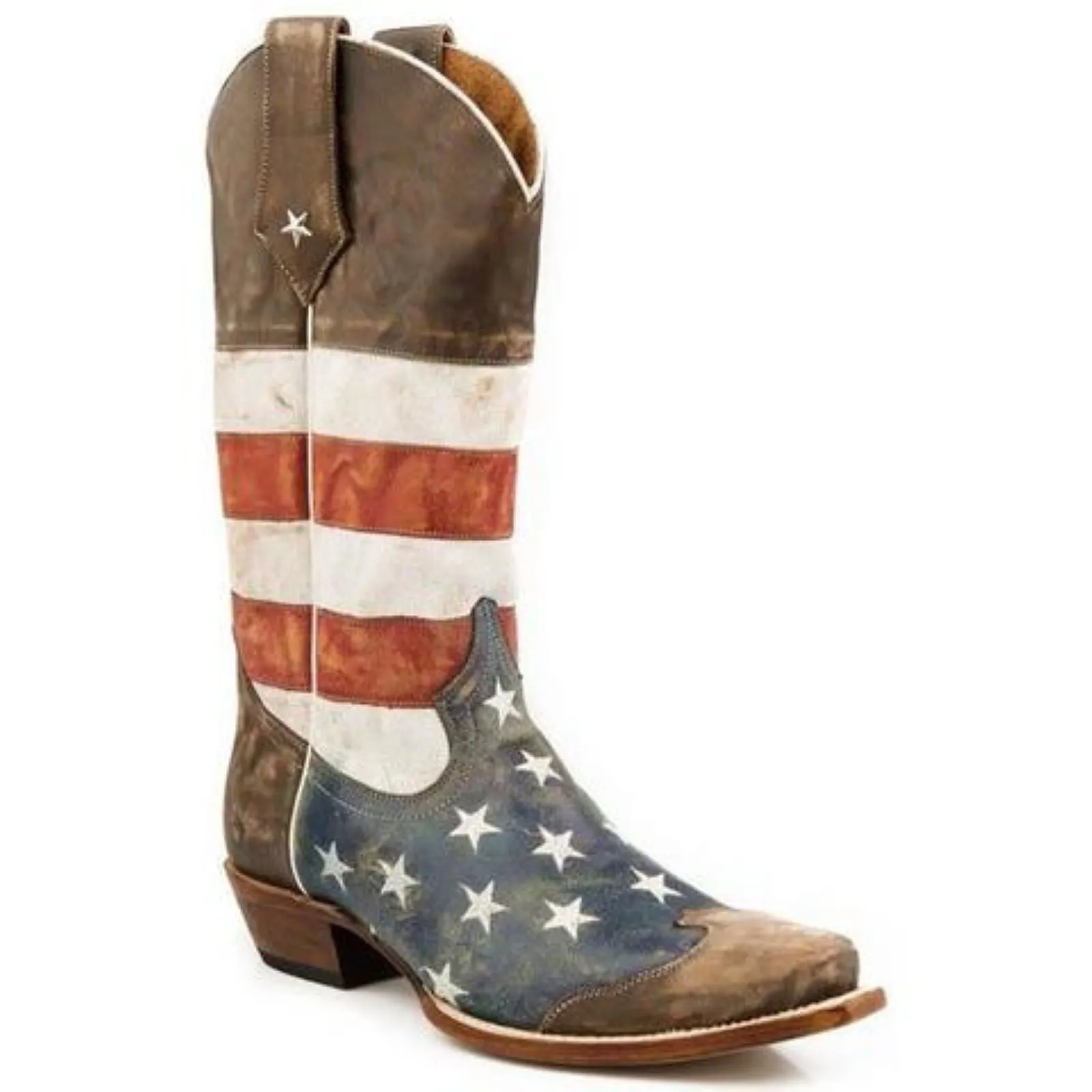 Men's Roper America Boots Handcrafted Brown