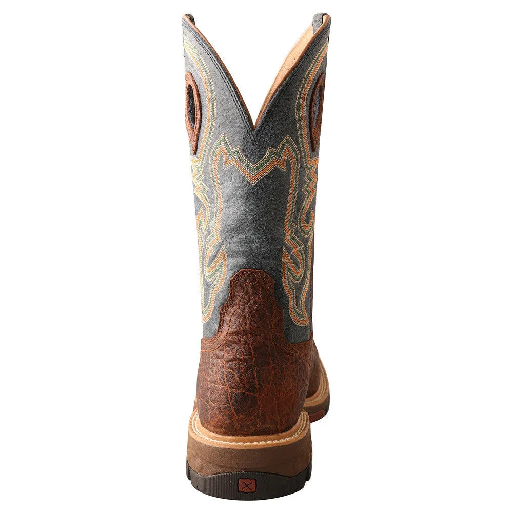 Men's Twisted X Distressed Saddle and Peacock Boot