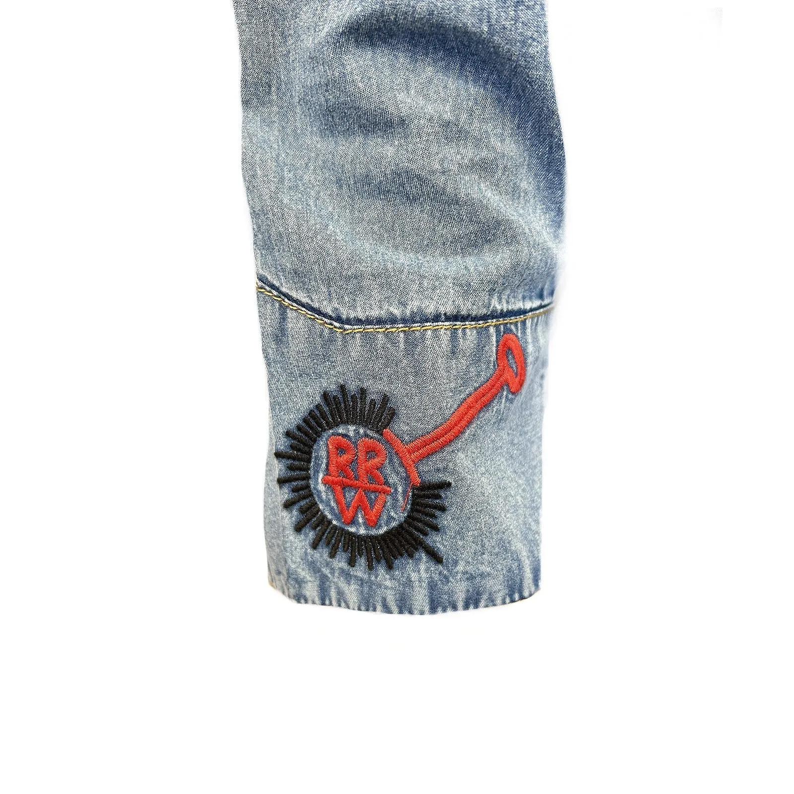 Men's Vintage Western Shirt Collection: Fancy Rockmount Signature Bronc Denim