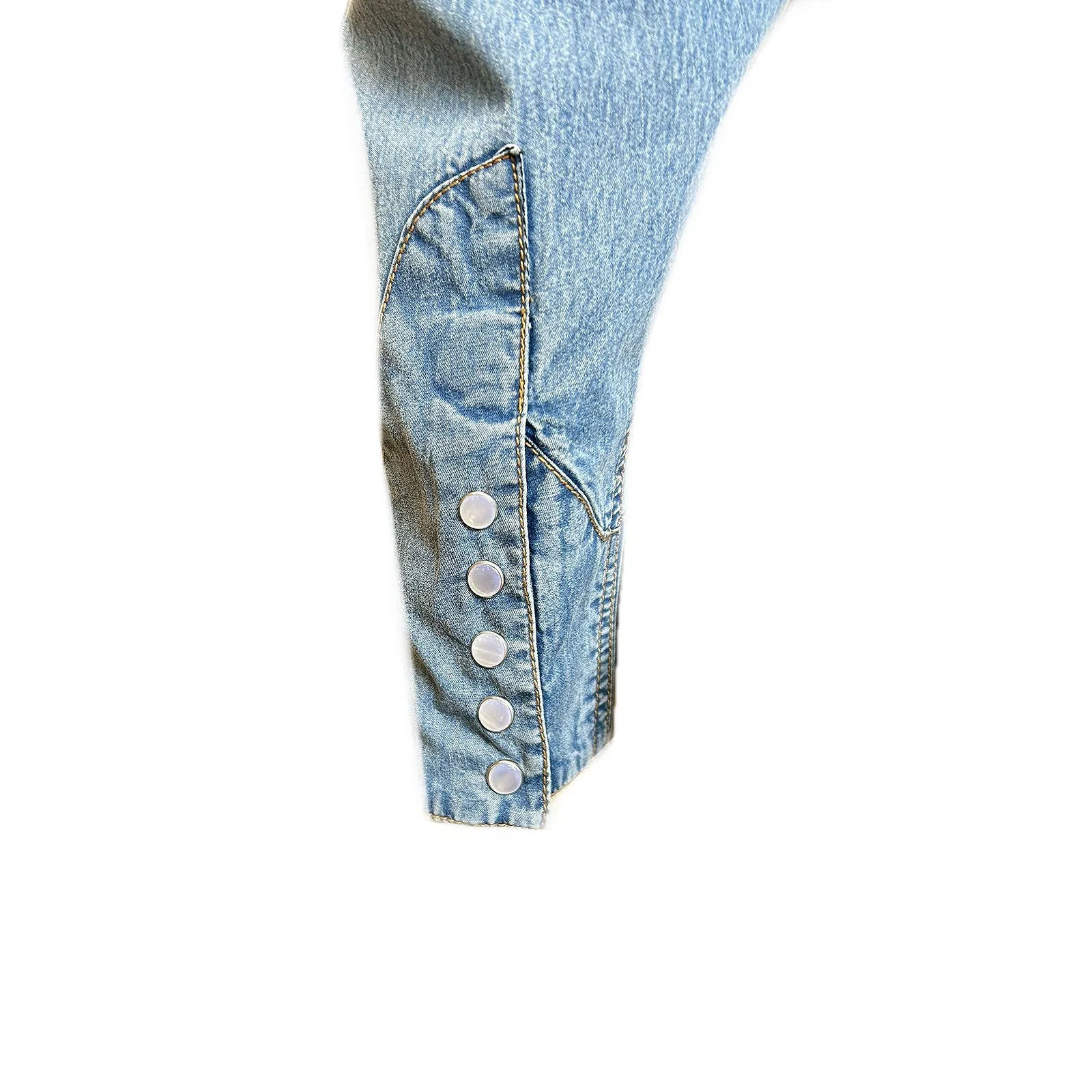Men's Vintage Western Shirt Collection: Fancy Rockmount Signature Bronc Denim