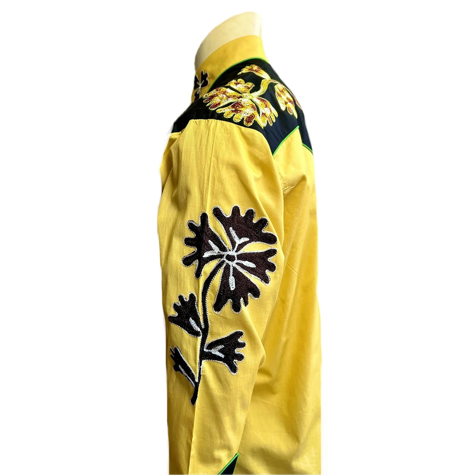 Men's Vintage Western Shirt Collection: Rockmount Fancy 2 Tone Gold