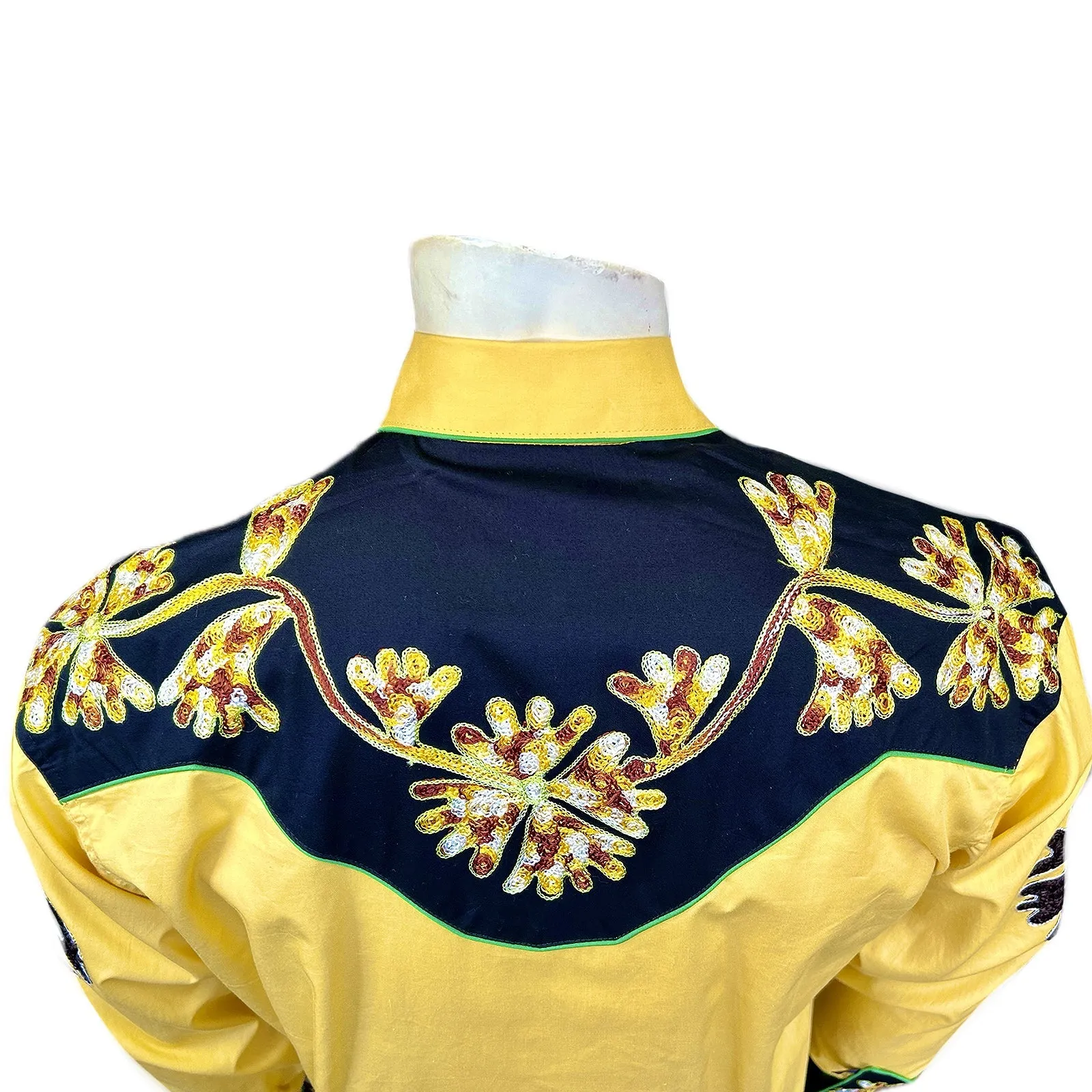 Men's Vintage Western Shirt Collection: Rockmount Fancy 2 Tone Gold