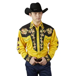 Men's Vintage Western Shirt Collection: Rockmount Fancy 2 Tone Gold