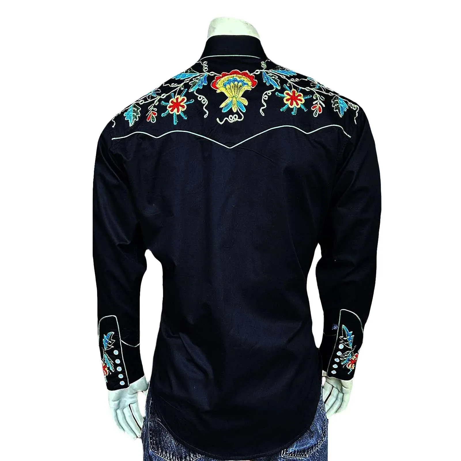 Men's Vintage Western Shirt Collection: Rockmount Fancy Floral Delight