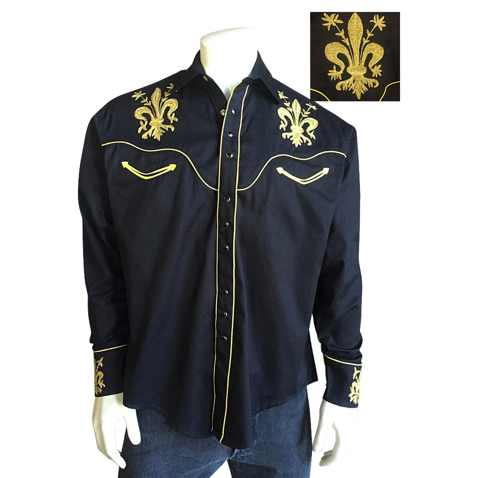 Men's Vintage Western Shirt Collection: Rockmount Fleur-de-Lis