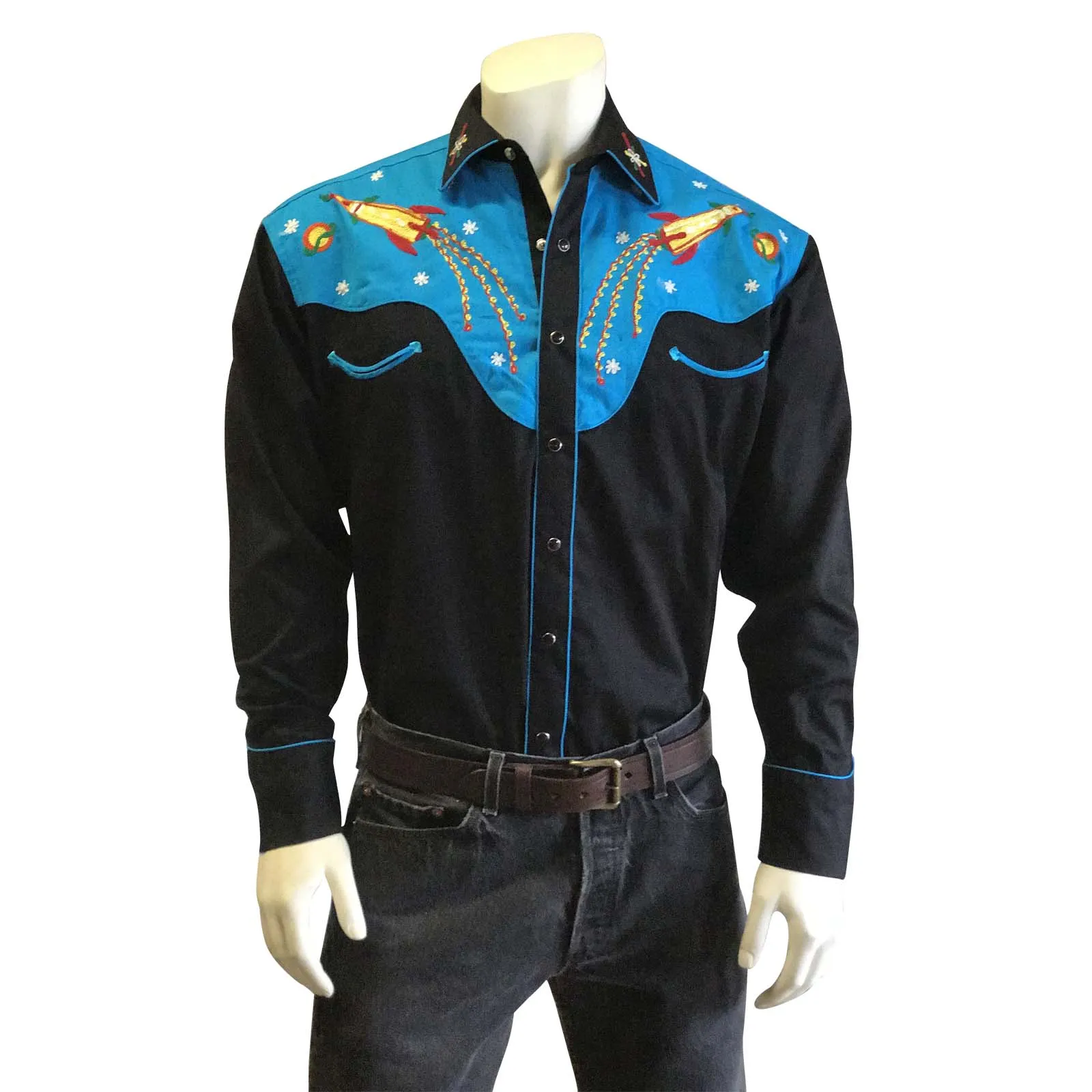 Men's Vintage Western Shirt Collection: Rockmount Space Cowboy