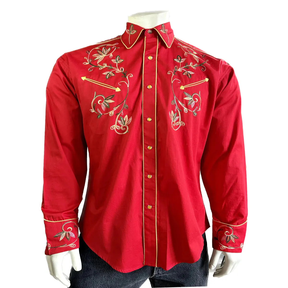 Men's Vintage Western Shirt Collection: Rockmount Variegated Floral
