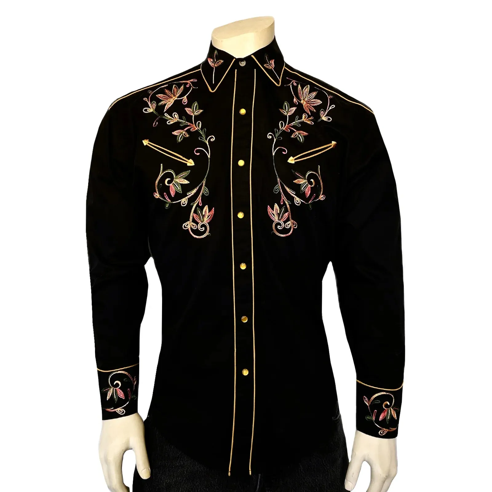Men's Vintage Western Shirt Collection: Rockmount Variegated Floral