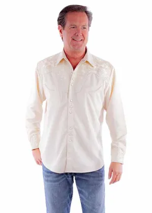 Men's Vintage Western Shirt Collection: Scully Gunfighter Ivory
