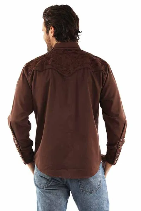 Men's Vintage Western Shirt Collection: Scully Gunfighter Mocha