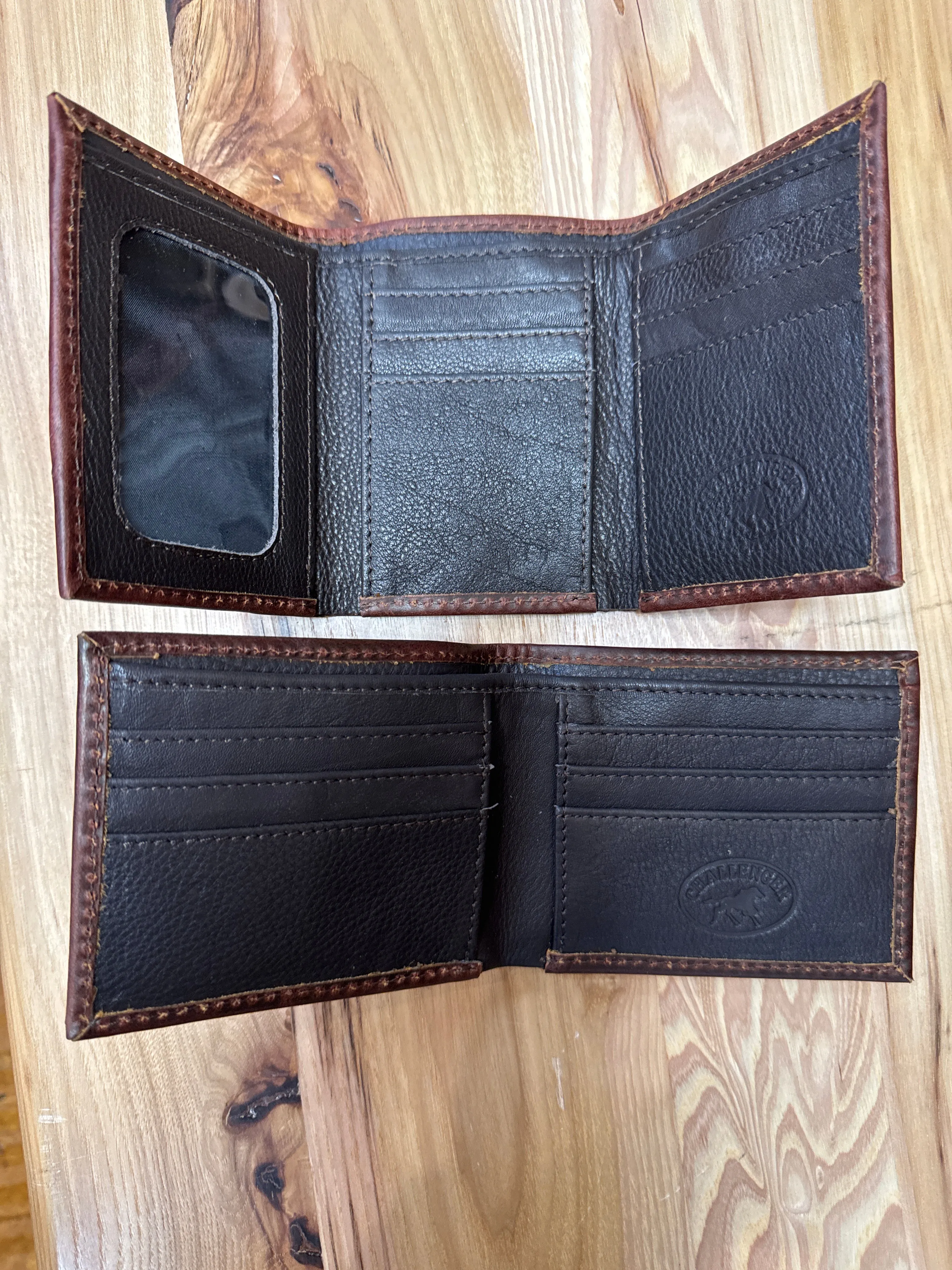 Men’s Western Distressed Leather Floral Tooled Brown Wallet