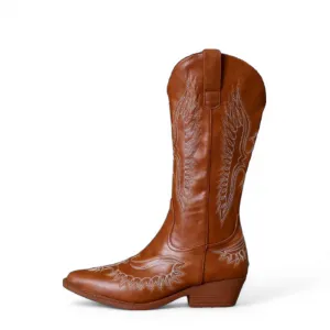 Merendy Chilly days western black embroidered cowboy boots