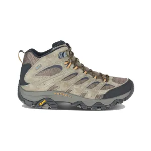 Merrell Moab 3 Leather Mid Goretex Waterproof Boots Walnut
