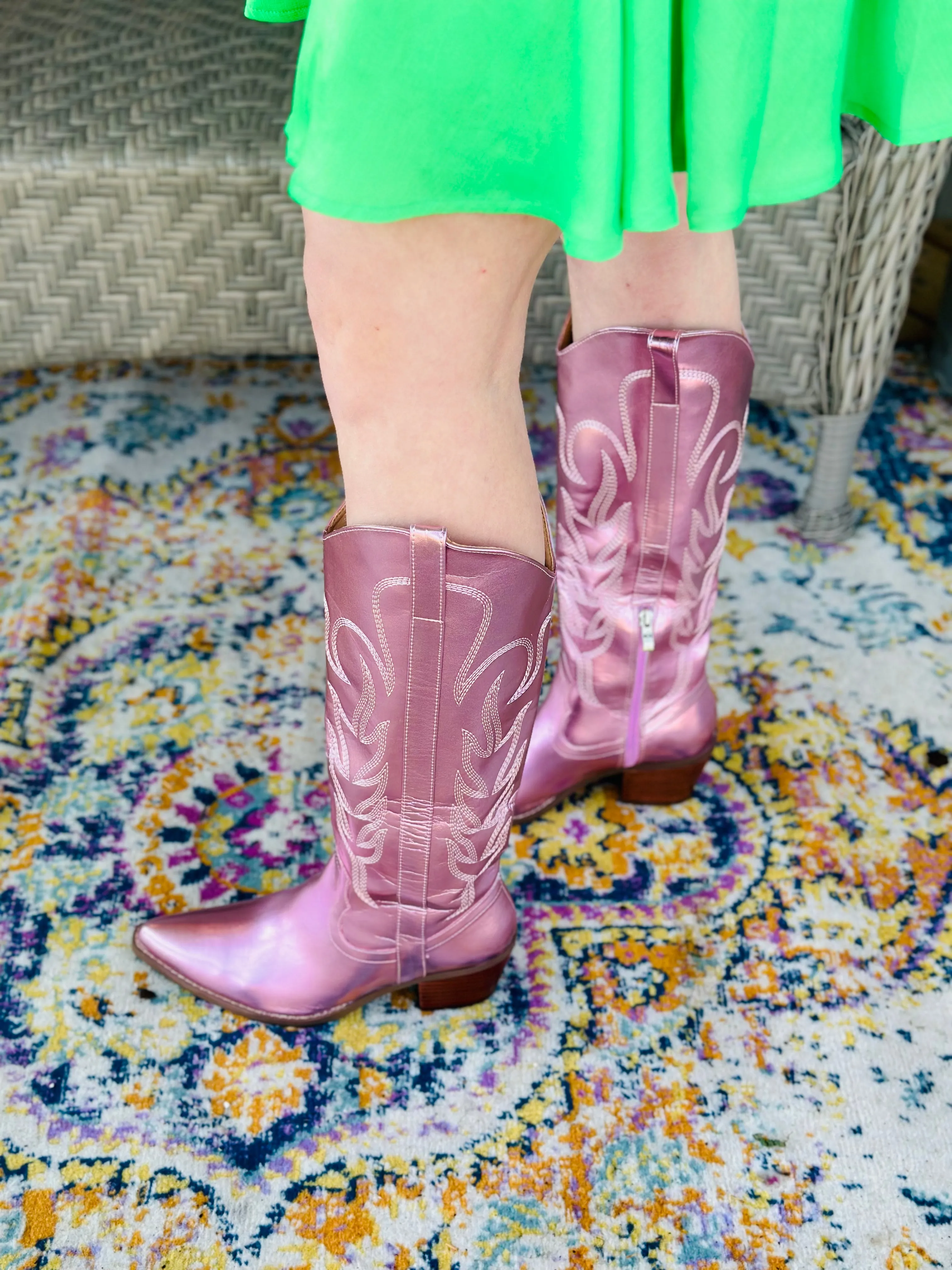 Metallic Cowboy Boots