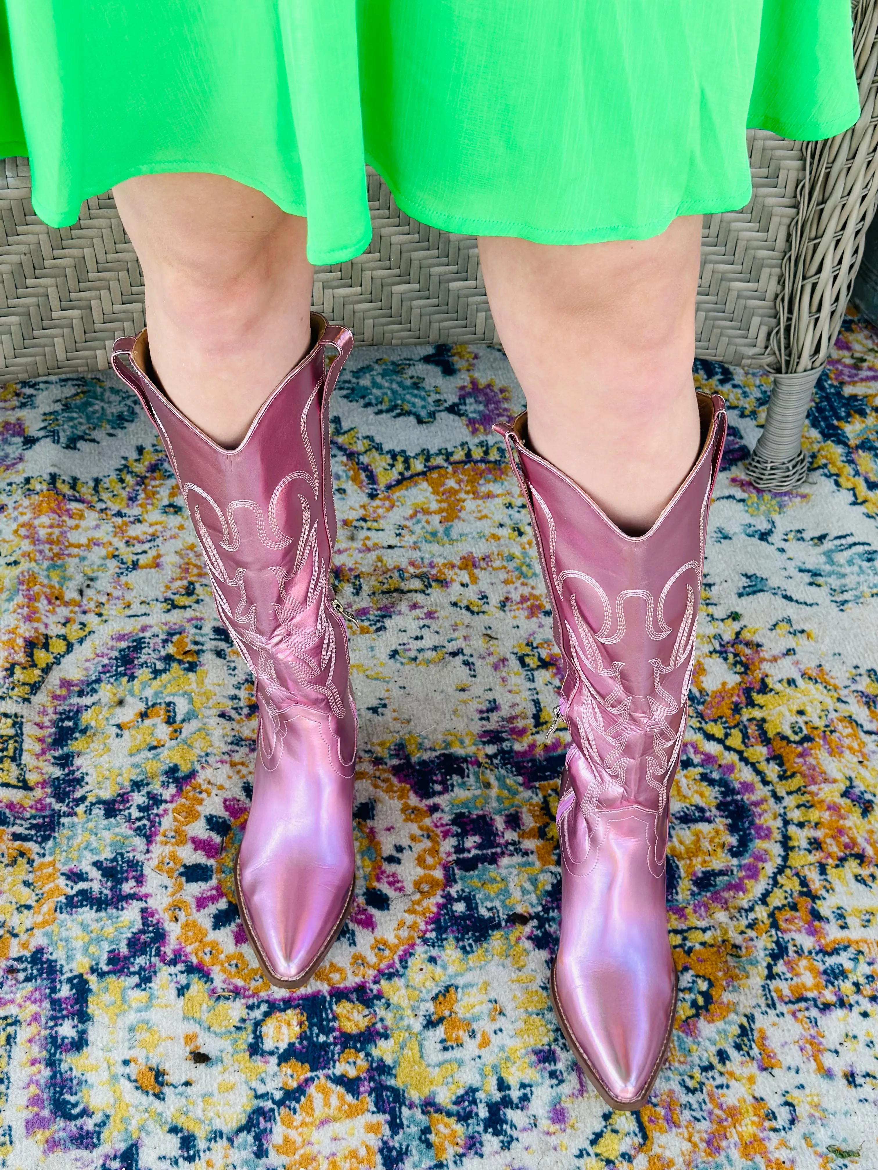 Metallic Cowboy Boots