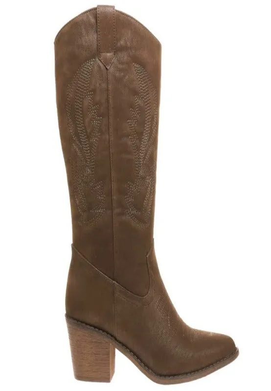 Mid-Calf Embroidery Boots