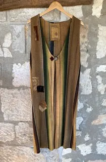 Midi Vintage Serape Vest with Antique Patch