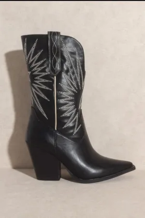 Mira Western Boot - Black