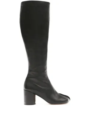 MM6 Maison Margiela knee-high leather boots