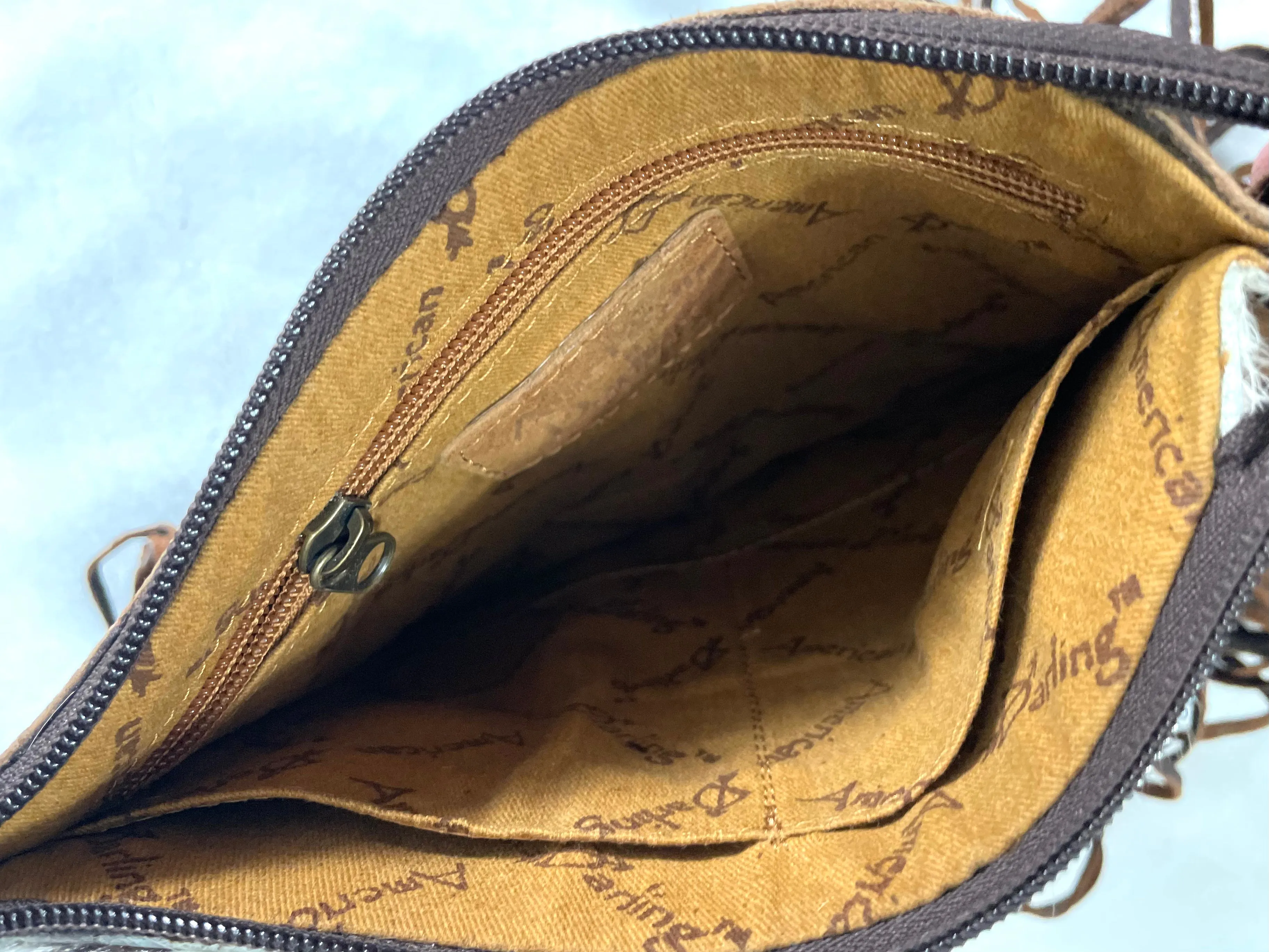 Morgan Cowhide Fringe Crossbody Handbag
